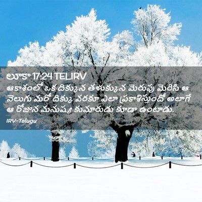 Picture 02 - లూకా 17:24 TELIRV - ఆకాశంలో ఒక - Bible Verse Picture