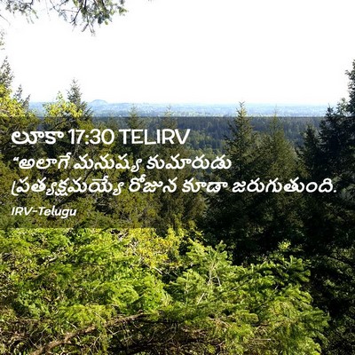 Picture 02 - లూకా 17:30 TELIRV - “అలాగే మనుష్య - Bible Verse Picture