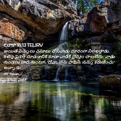 Picture 02 - లూకా 18:13 TELIRV - అయితే పన్నులు - Bible Verse Picture