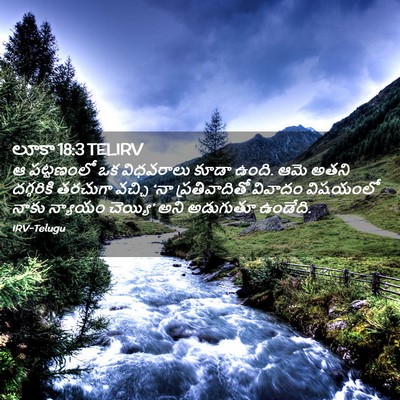 Picture 02 - లూకా 18:3 TELIRV - ఆ పట్టణంలో ఒక - Bible Verse Picture