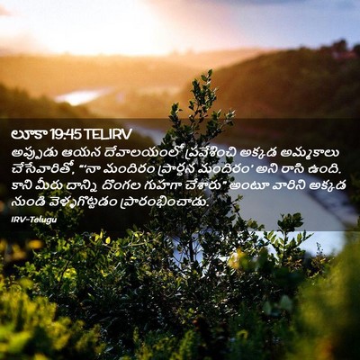 Picture 02 - లూకా 19:45 TELIRV - అప్పుడు ఆయన - Bible Verse Picture