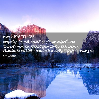 Picture 02 - లూకా 19:8 TELIRV - జక్కయ్య నిలబడి, - Bible Verse Picture