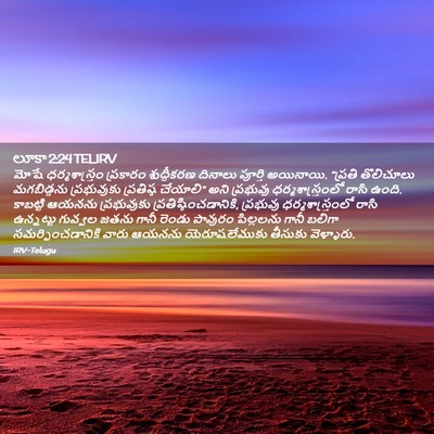 Picture 02 - లూకా 2:24 TELIRV - మోషే ధర్మశాస్త్రం - Bible Verse Picture