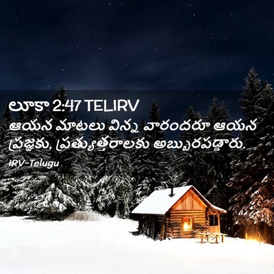 Picture 02 - లూకా 2:47 TELIRV - ఆయన మాటలు విన్న - Bible Verse Picture
