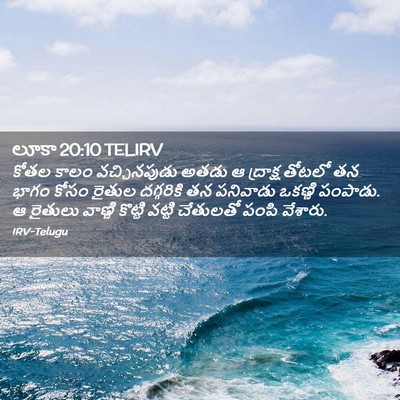 Picture 02 - లూకా 20:10 TELIRV - కోతల కాలం - Bible Verse Picture