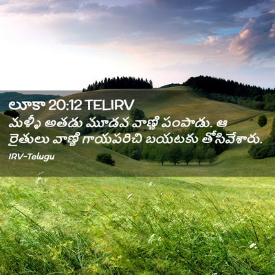 Picture 02 - లూకా 20:12 TELIRV - మళ్ళీ అతడు మూడవ - Bible Verse Picture