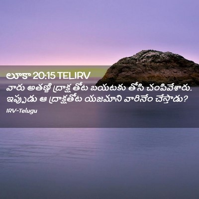 Picture 02 - లూకా 20:15 TELIRV - వారు అతణ్ణి - Bible Verse Picture