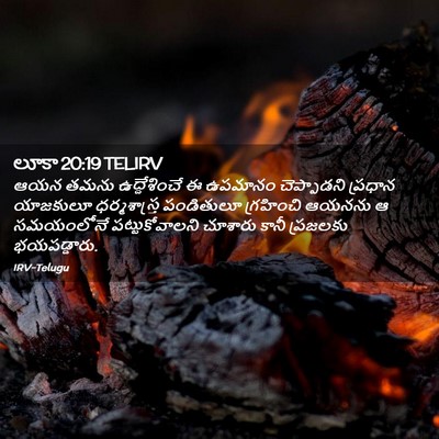 Picture 02 - లూకా 20:19 TELIRV - ఆయన తమను - Bible Verse Picture