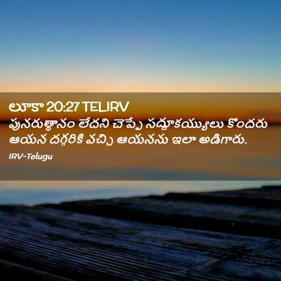 Picture 02 - లూకా 20:27 TELIRV - పునరుత్థానం లేదని - Bible Verse Picture