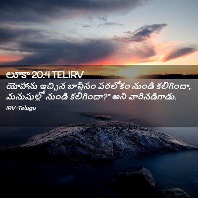 Picture 02 - లూకా 20:4 TELIRV - యోహాను ఇచ్చిన - Bible Verse Picture