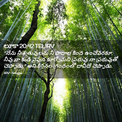 Picture 02 - లూకా 20:42 TELIRV - “నేను నీ - Bible Verse Picture