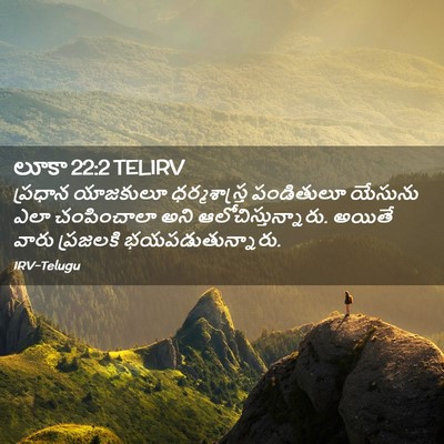 Picture 02 - లూకా 22:2 TELIRV - ప్రధాన యాజకులూ - Bible Verse Picture