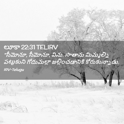 Picture 02 - లూకా 22:31 TELIRV - “సీమోనూ, సీమోనూ, - Bible Verse Picture