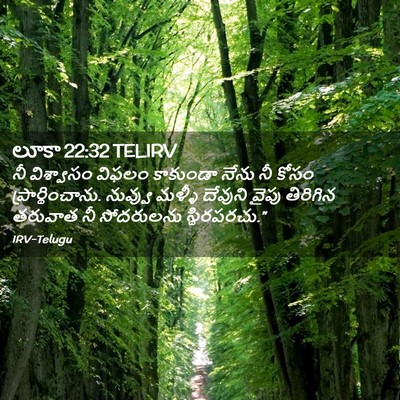 Picture 02 - లూకా 22:32 TELIRV - నీ విశ్వాసం విఫలం - Bible Verse Picture