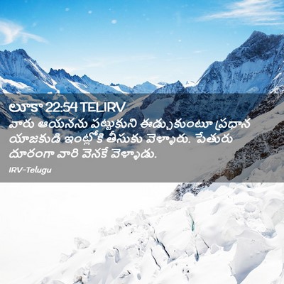 Picture 02 - లూకా 22:54 TELIRV - వారు ఆయనను - Bible Verse Picture