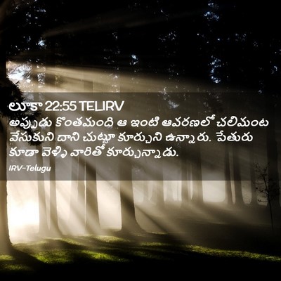 Picture 02 - లూకా 22:55 TELIRV - అప్పుడు కొంతమంది - Bible Verse Picture