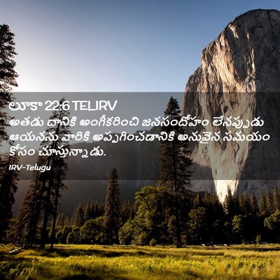 Picture 02 - లూకా 22:6 TELIRV - అతడు దానికి - Bible Verse Picture