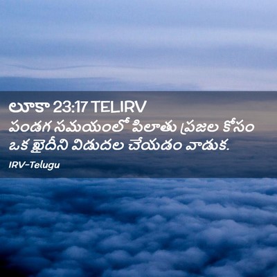 Picture 02 - లూకా 23:17 TELIRV - పండగ సమయంలో - Bible Verse Picture