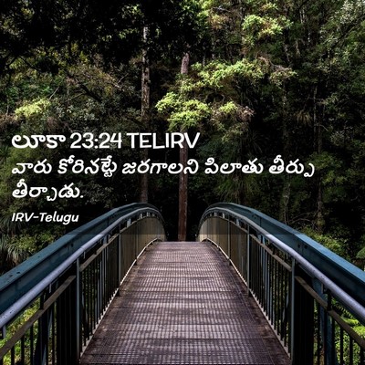 Picture 02 - లూకా 23:24 TELIRV - వారు కోరినట్టే - Bible Verse Picture