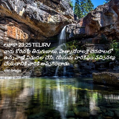 Picture 02 - లూకా 23:25 TELIRV - వారు కోరినట్టే - Bible Verse Picture