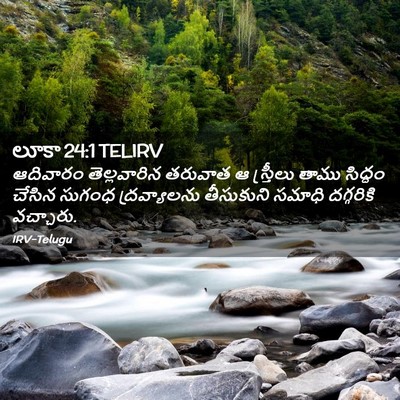 Picture 02 - లూకా 24:1 TELIRV - ఆదివారం - Bible Verse Picture