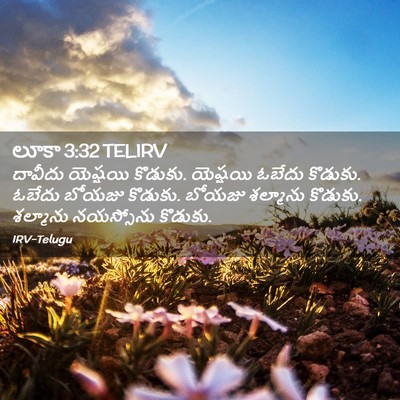 Picture 02 - లూకా 3:32 TELIRV - దావీదు యెష్షయి - Bible Verse Picture