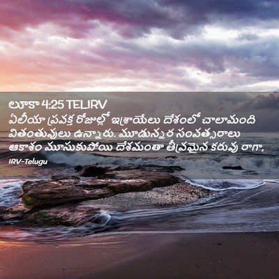Picture 02 - లూకా 4:25 TELIRV - ఏలీయా ప్రవక్త - Bible Verse Picture