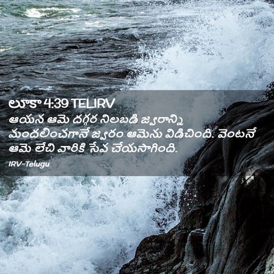 Picture 02 - లూకా 4:39 TELIRV - ఆయన ఆమె దగ్గర - Bible Verse Picture