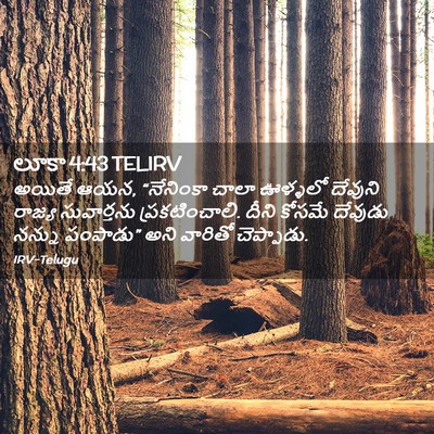 Picture 02 - లూకా 4:43 TELIRV - అయితే ఆయన, - Bible Verse Picture