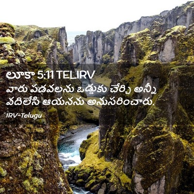 Picture 02 - లూకా 5:11 TELIRV - వారు పడవలను - Bible Verse Picture