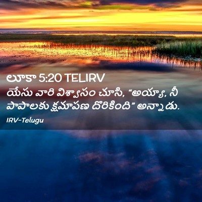 Picture 02 - లూకా 5:20 TELIRV - యేసు వారి - Bible Verse Picture