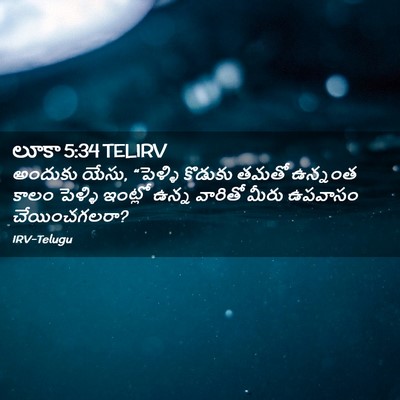 Picture 02 - లూకా 5:34 TELIRV - అందుకు యేసు, - Bible Verse Picture
