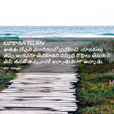Picture 02 - లూకా 6:4 TELIRV - అతడు దేవుని - Bible Verse Picture
