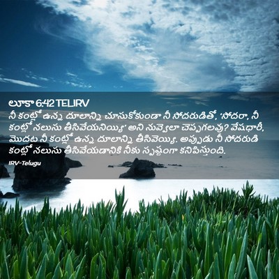 Picture 02 - లూకా 6:42 TELIRV - నీ కంట్లో ఉన్న - Bible Verse Picture