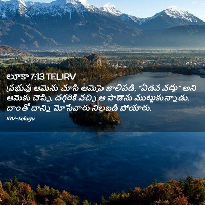 Picture 02 - లూకా 7:13 TELIRV - ప్రభువు ఆమెను - Bible Verse Picture