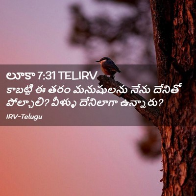 Picture 02 - లూకా 7:31 TELIRV - కాబట్టి ఈ తరం - Bible Verse Picture