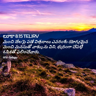 Picture 02 - లూకా 8:15 TELIRV - మంచి నేలపై పడే - Bible Verse Picture
