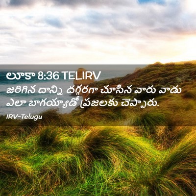 Picture 02 - లూకా 8:36 TELIRV - జరిగిన దాన్ని - Bible Verse Picture