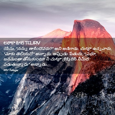 Picture 02 - లూకా 8:45 TELIRV - యేసు, “నన్ను - Bible Verse Picture