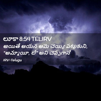 Picture 02 - లూకా 8:54 TELIRV - అయితే ఆయన ఆమె - Bible Verse Picture