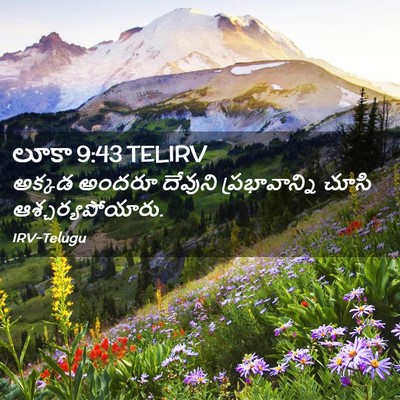 Picture 02 - లూకా 9:43 TELIRV - అక్కడ అందరూ - Bible Verse Picture
