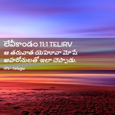 Picture 02 - లేవీకాండం 11:1 TELIRV - ఆ తరువాత యెహోవా - Bible Verse Picture