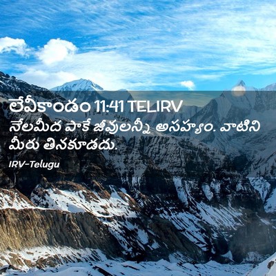 Picture 02 - లేవీకాండం 11:41 TELIRV - నేలమీద పాకే - Bible Verse Picture