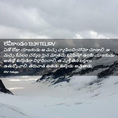 Picture 02 - లేవీకాండం 13:34 TELIRV - ఏడో రోజు యాజకుడు ఆ - Bible Verse Picture