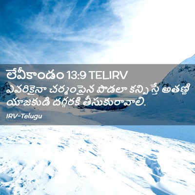 Picture 02 - లేవీకాండం 13:9 TELIRV - ఎవరికైనా చర్మంపైన - Bible Verse Picture