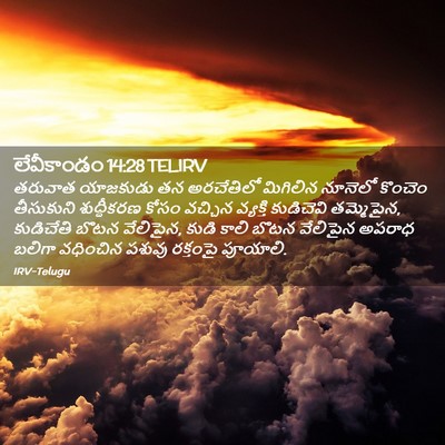 Picture 02 - లేవీకాండం 14:28 TELIRV - తరువాత యాజకుడు తన - Bible Verse Picture