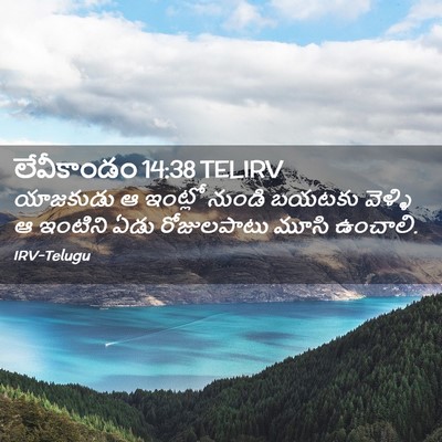 Picture 02 - లేవీకాండం 14:38 TELIRV - యాజకుడు ఆ ఇంట్లో - Bible Verse Picture
