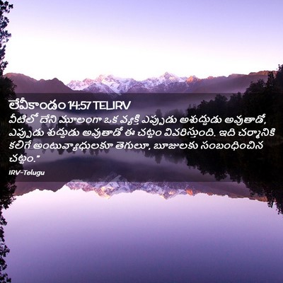 Picture 02 - లేవీకాండం 14:57 TELIRV - వీటిలో దేని - Bible Verse Picture