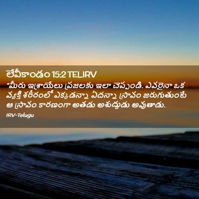 Picture 02 - లేవీకాండం 15:2 TELIRV - “మీరు ఇశ్రాయేలు - Bible Verse Picture