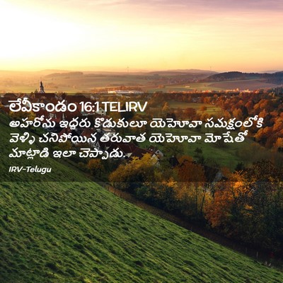 Picture 02 - లేవీకాండం 16:1 TELIRV - అహరోను ఇద్దరు - Bible Verse Picture